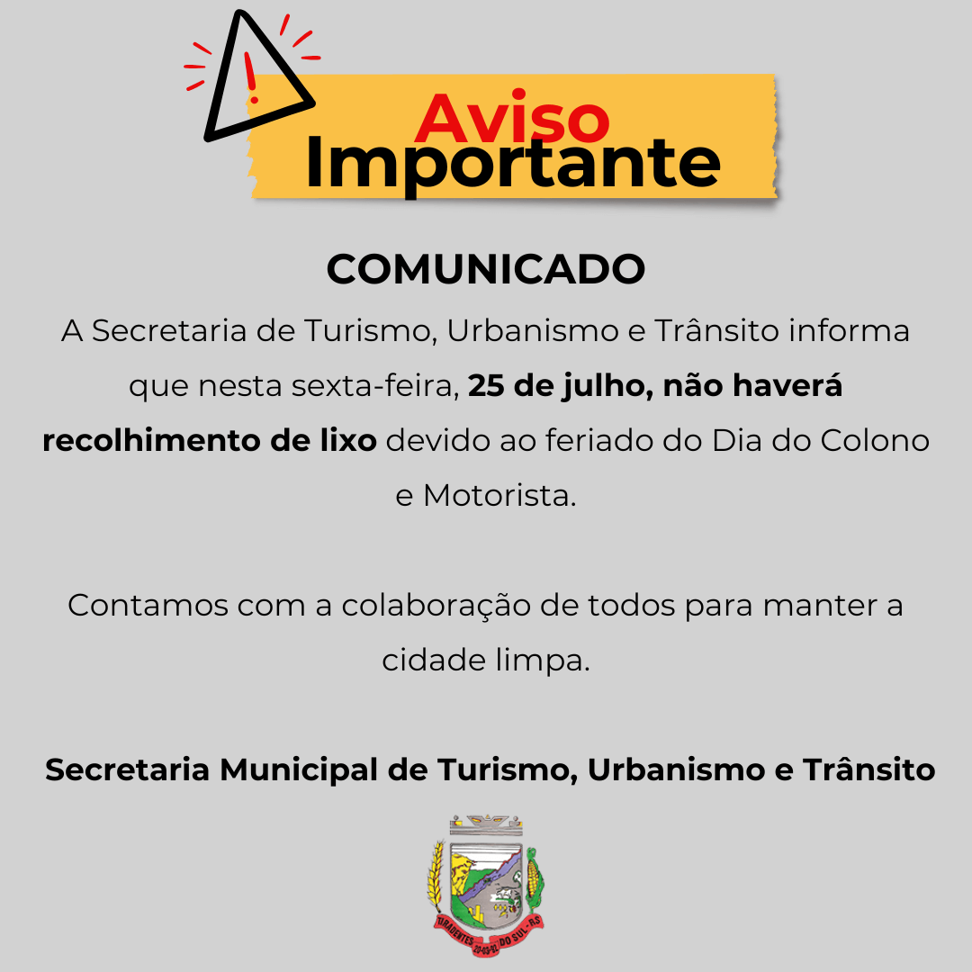 <p><span class="OYPEnA font-feature-liga-off font-feature-clig-off font-feature-calt-off text-decoration-none text-strikethrough-none">A Secretaria de Turismo, Urbanismo e Tr&acirc;nsito informa</span></p>